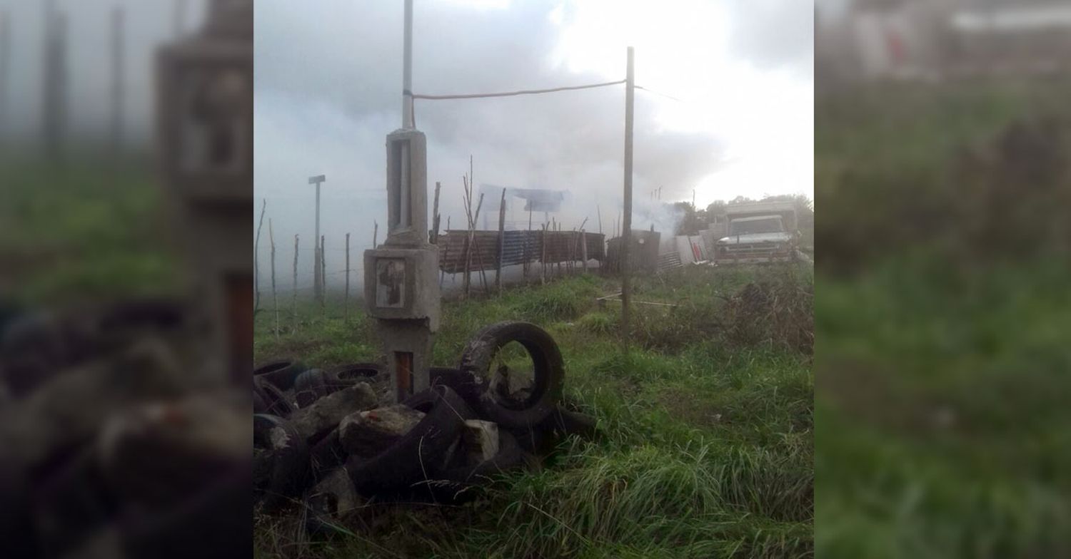 Se incendió una vivienda en La Herradura: una bebé de 7 meses internada