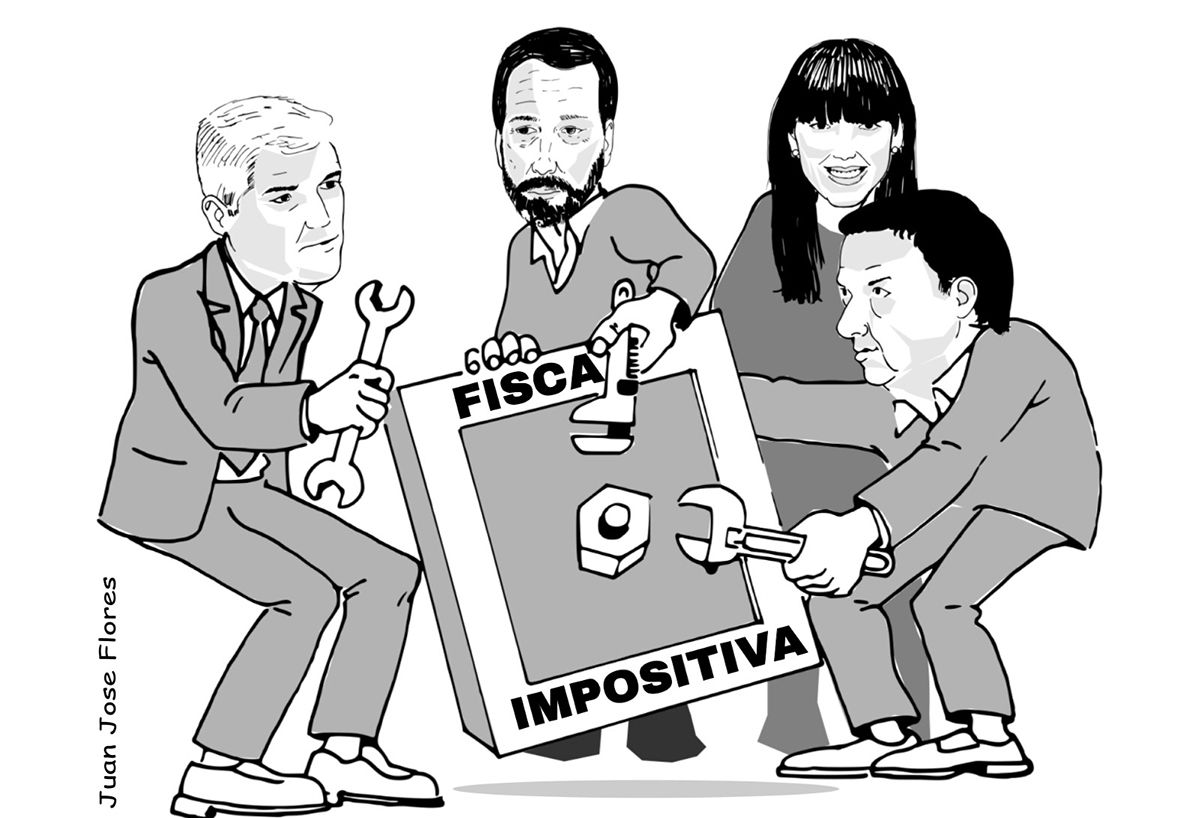Mauro Velázquez, Julián Kristiansen, Andrea Cáceres y Bartolomé Zubillaga