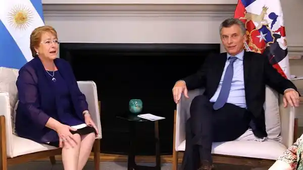 Mauricio Macri y Bachelet se reúnen en Olivos