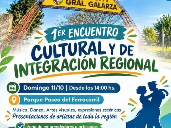 CONFIRMAN LA NUEVA FECHA PARA EL 1.er ENCUENTRO CULTURAL Y DE INTEGRACIÓN REGIONAL EN GALARZA