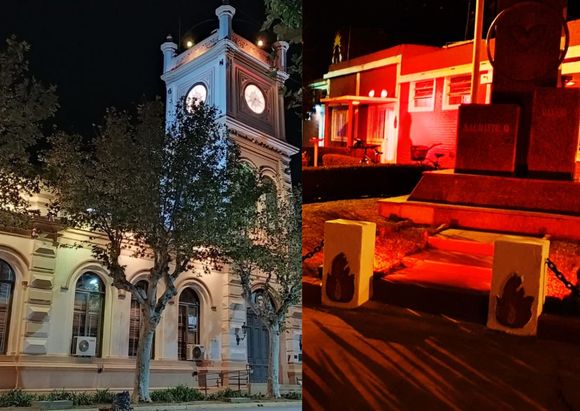 Día internacional de la esclerosis múltiple: Municipalidad y Bomberos se vistieron de naranja 