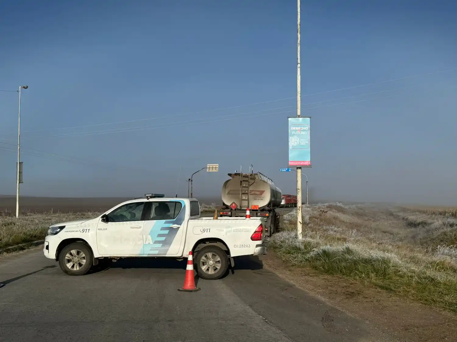 Hubo varios vuelcos en la Ruta 74 por el hielo en el asfalto. Un fallecido