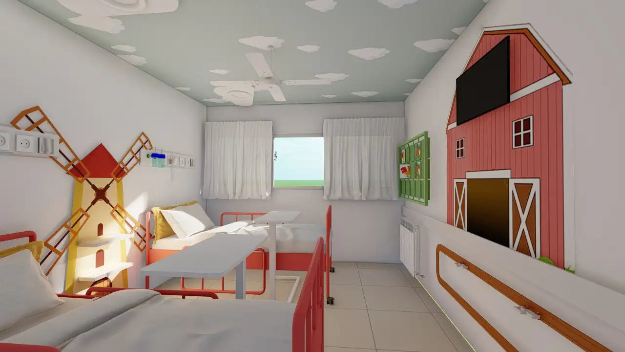Así quedarán las habitaciones del Hospital de Niños