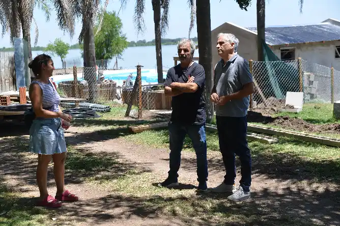 Javier Gastón y Juan José Gárriz recorrieron el camping GyC Laguna Resort y las obras de ampliación