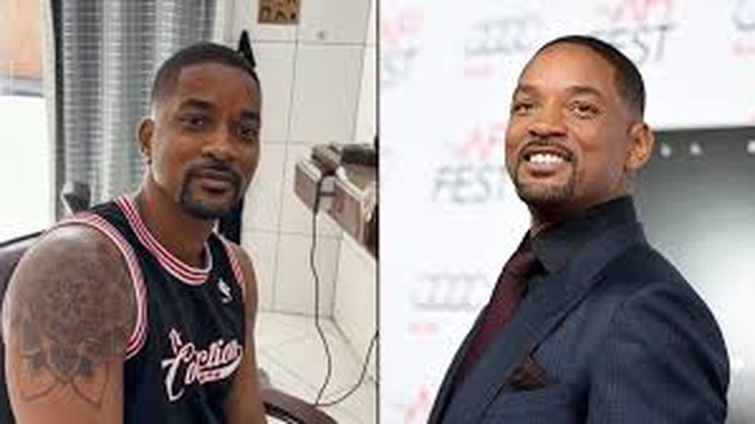 A la izquierda el brasileño Naio Barreto y a la derecha el actor Will Smith.