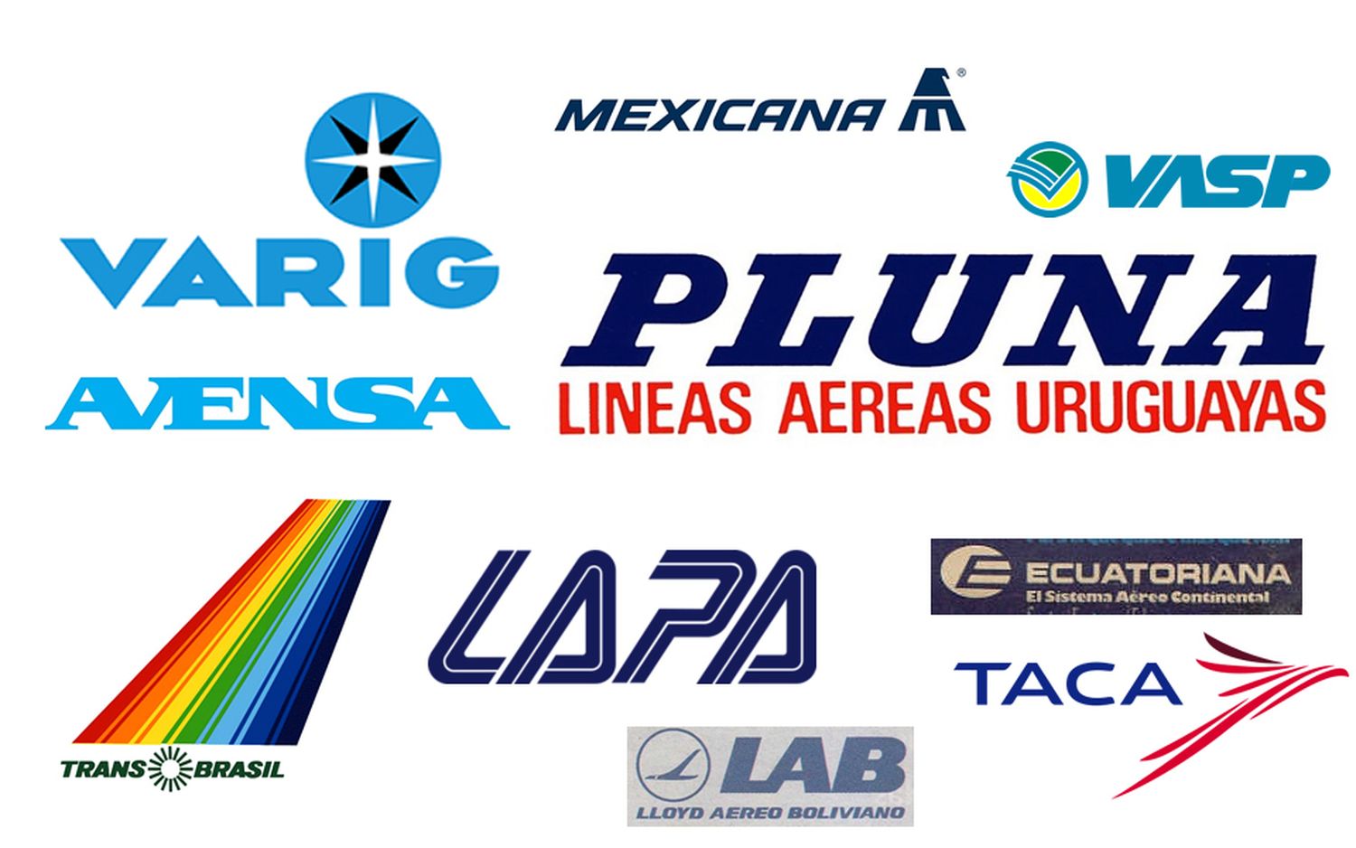 Marcas de aerolíneas latinoamericanas que no sobrevivieron al siglo XXI