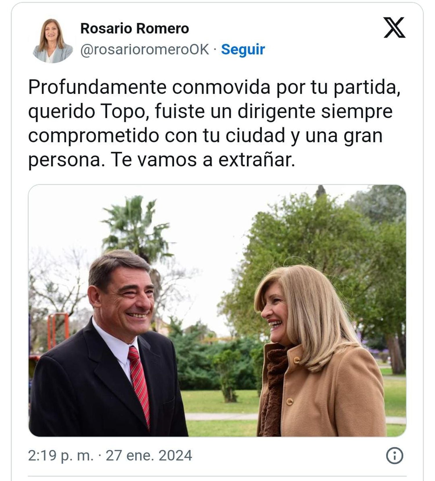 rosario romero despide a landra