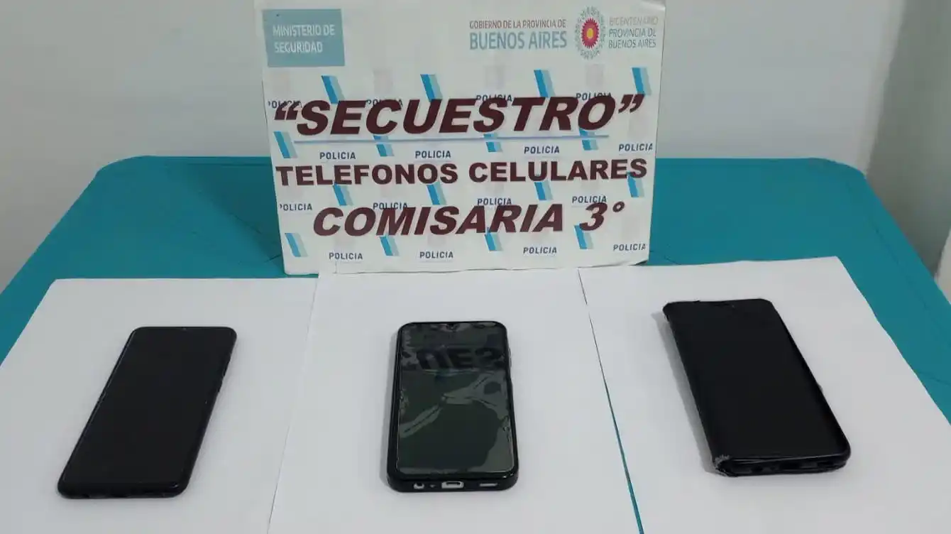 Los celulares secuestrados