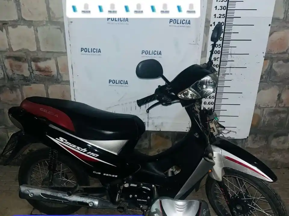 Recuperaron una moto que había sido robada instantes antes por un delicuente.