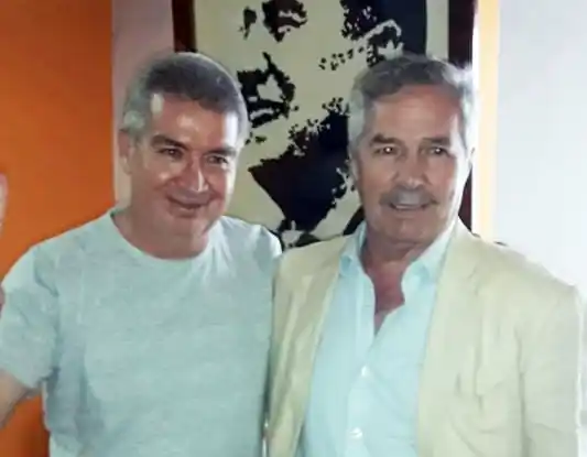 Rivero junto a Felipe Sola
