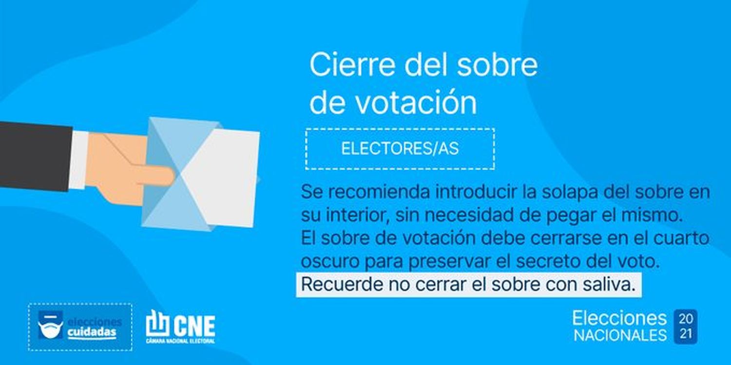 PASO: Recomendaciones de cómo cerrar el sobre de votación