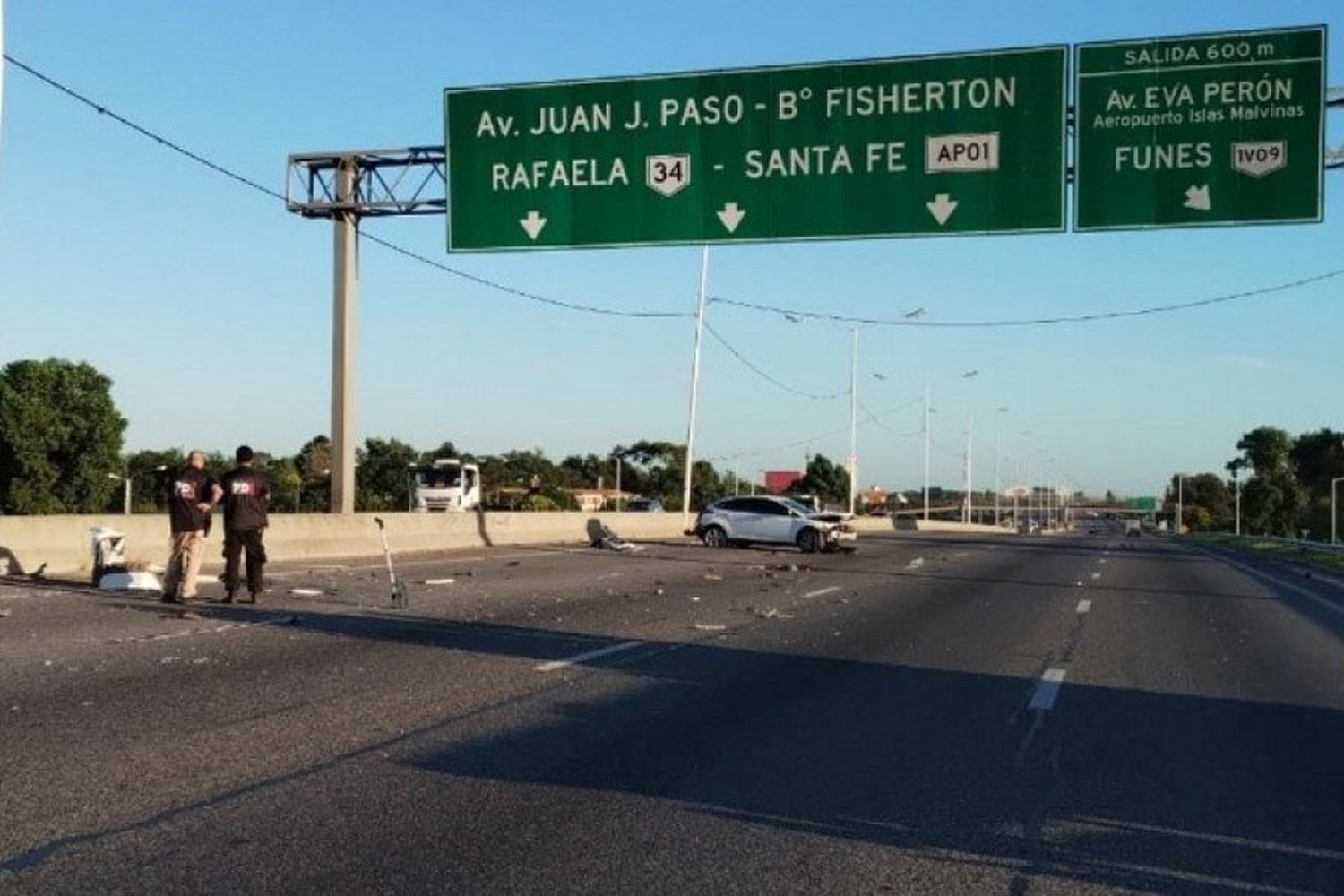 Dos heridos, uno de gravedad, en un violento choque en la Circunvalación de Rosario