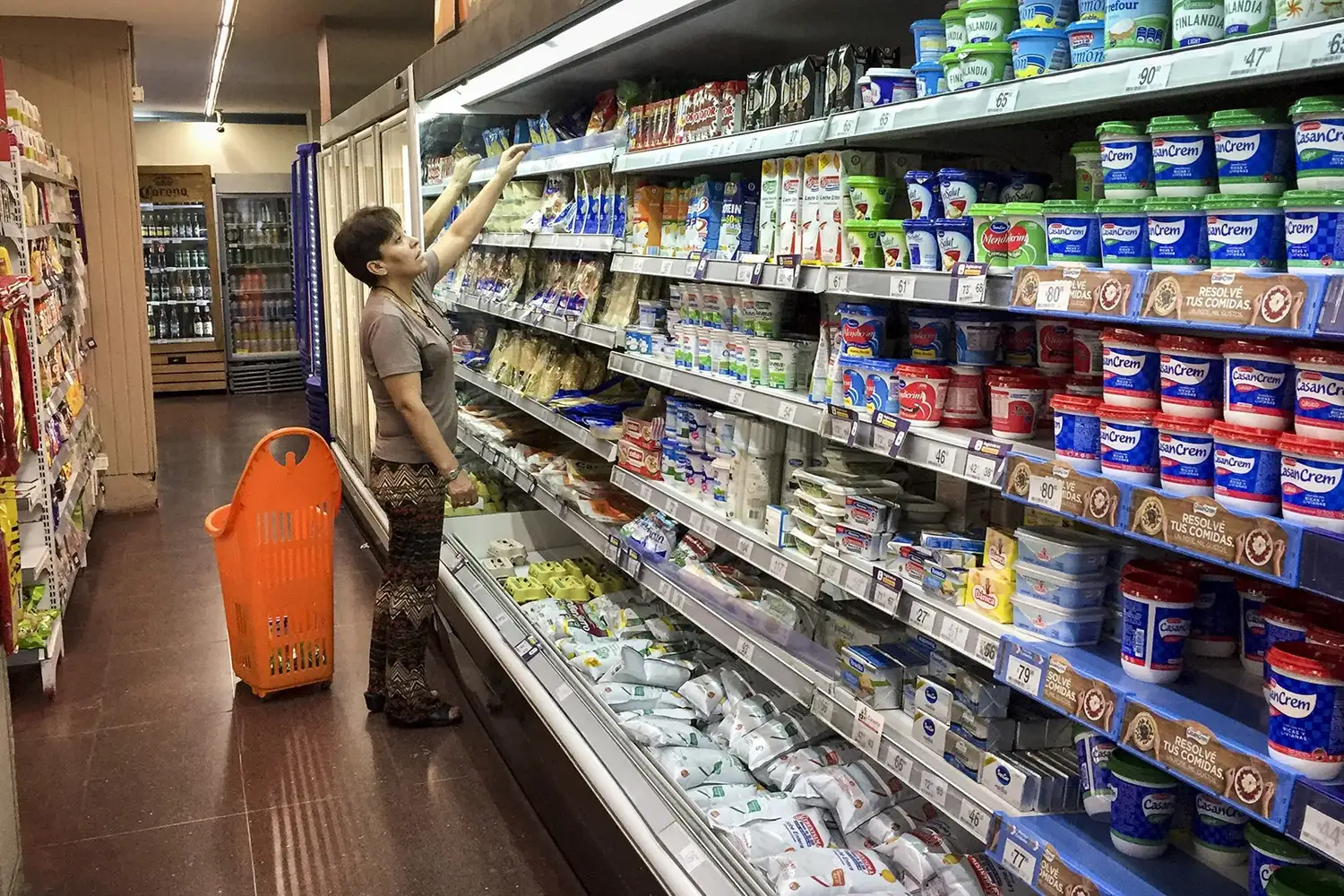 Dentro del grupo de artículos que menos aumentaron se destacaron algunos lácteos y productos de uso diario.