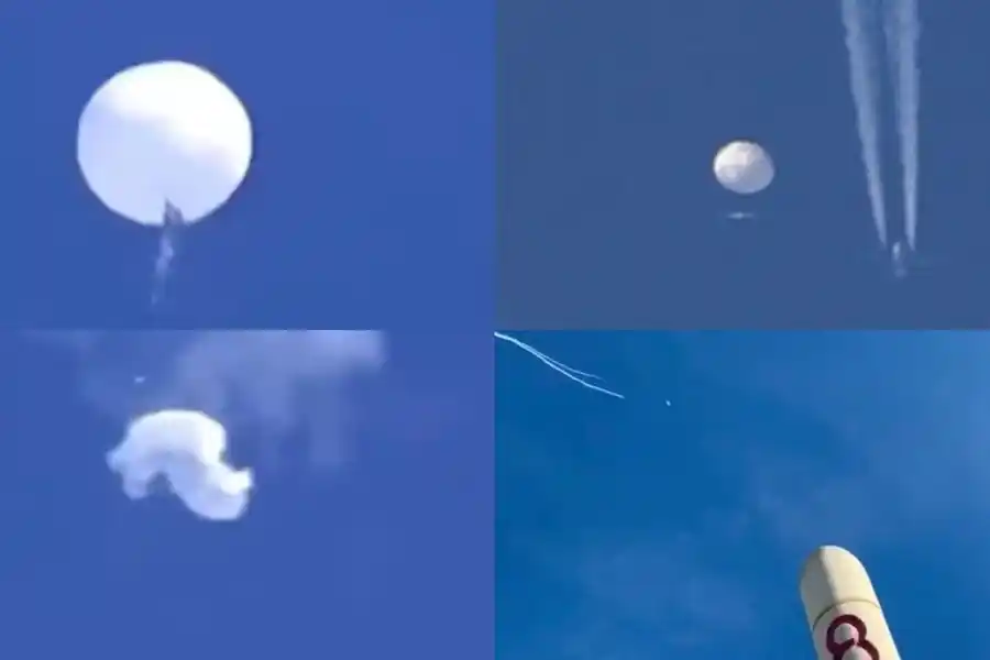 VIDEO | El momento en el que Estados Unidos derribó el globo espía chino sobre el océano Atlántico