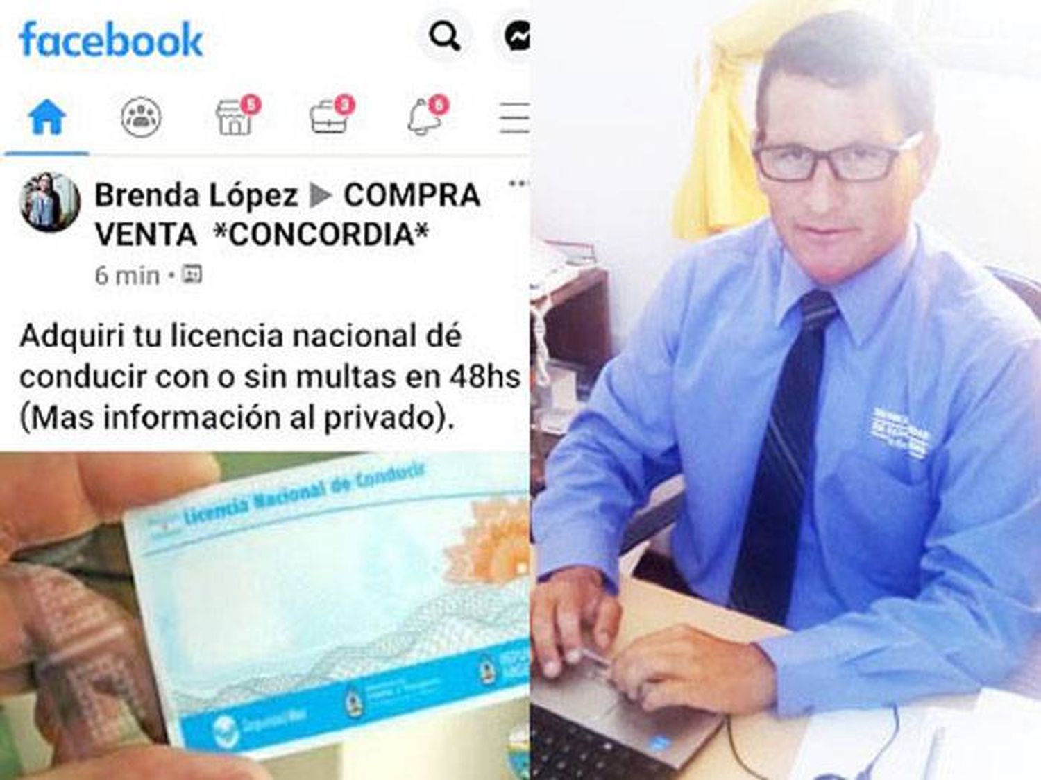 Denunciaron a personas que ofrecen licencias de conducir por Facebook