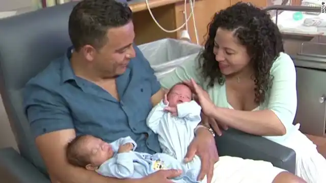 Gemelos nacen con 24 días de diferencia