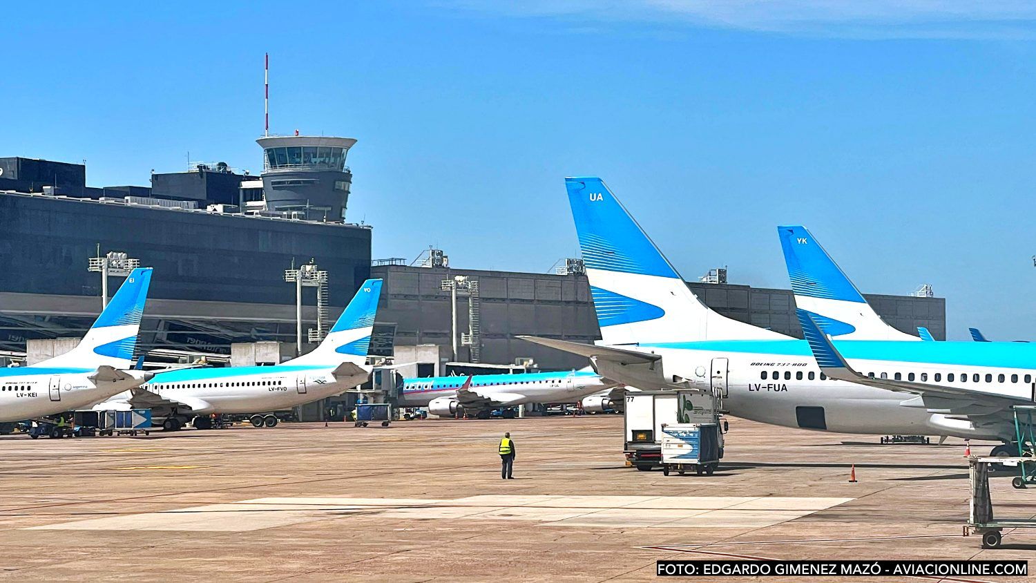 Aerolineas Argentinas began marketing its twice daily flights to Bogota and Lima