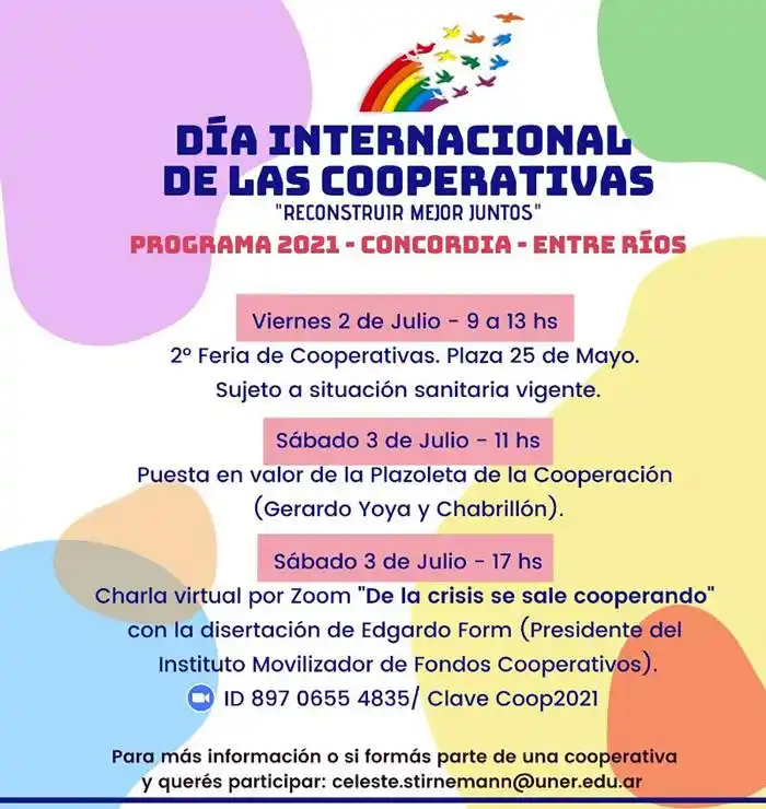 �SReconstruir mejor juntos⬝: Actividades en Concordia  por el Día Internacional  de las Cooperativas