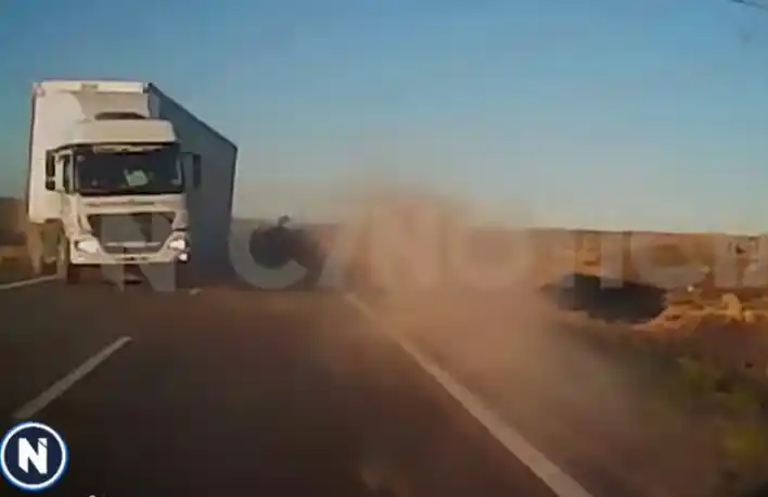 Video muestra el momento en que chocaron dos autos y un camión en plena ruta