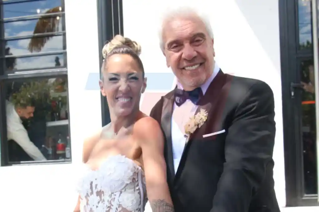 Coco Sily se casó en Berazategui. (Foto: Movilpress)