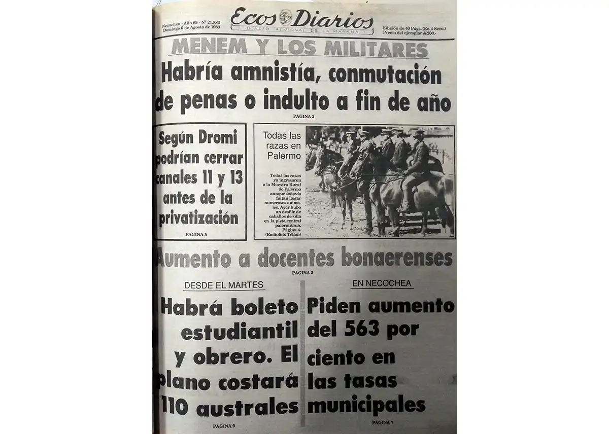 Domingo 6 de agosto de 1989
