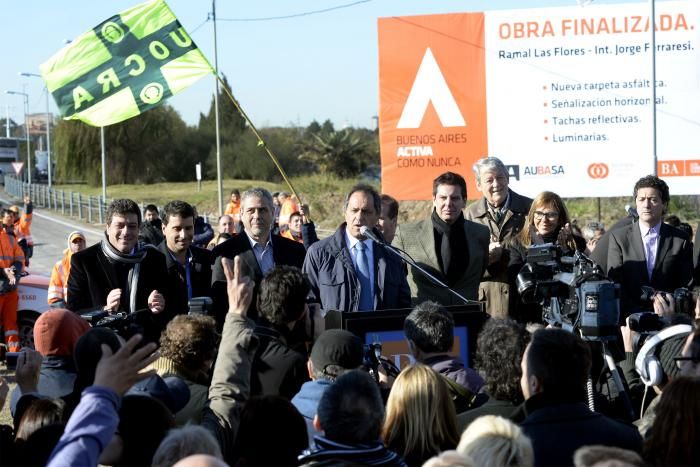  Scioli inauguró nueva bajada de la autopista Buenos Aires-La Plata