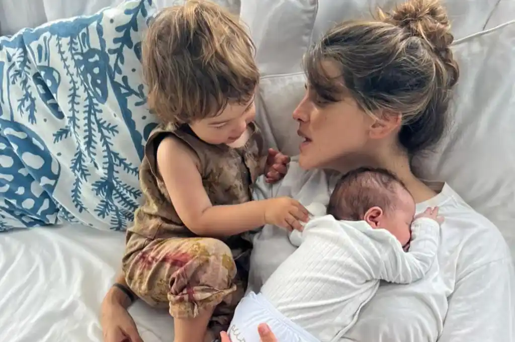 Calu Rivero y sus hijos