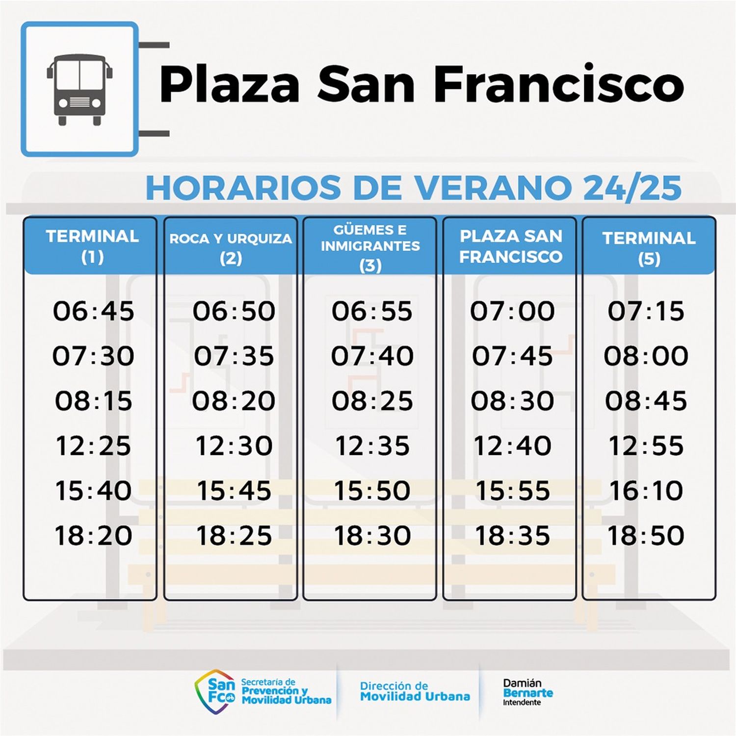 horarios de verano del transporte urbano