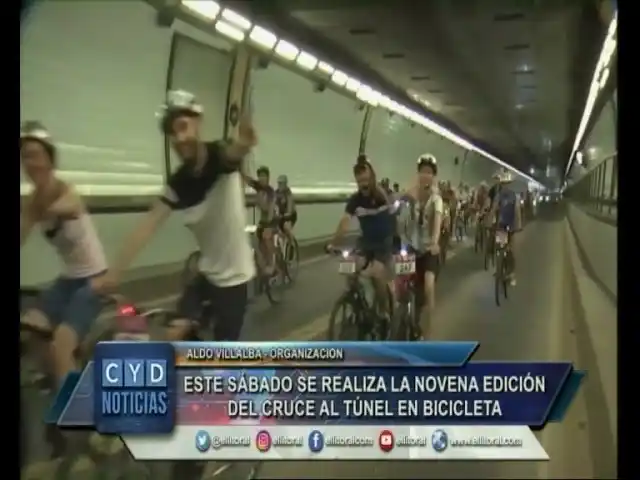 Este sábado se realiza la novena edición del cruce al túnel en bicicleta