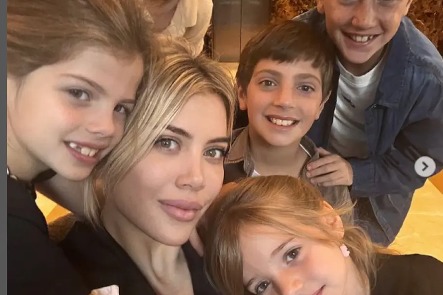 Wanda Nara  se reencontró con sus hijos : Todos juntos otra vez