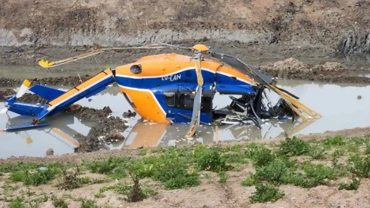 Cayó un helicóptero en Don Torcuato con cinco personas a bordo