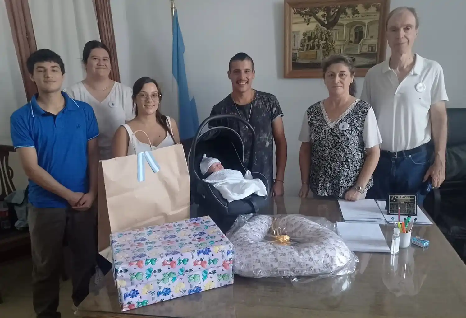 Piero, el primer bebé homenajeado por la Asociación Sanmartiniana.