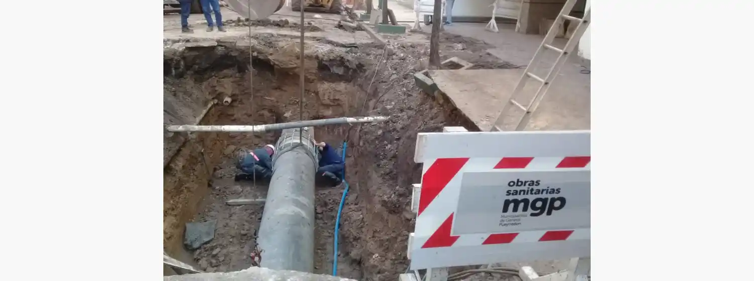 OSSE ya reemplazó la cañería afectada en el macrocentro de Mar del Plata