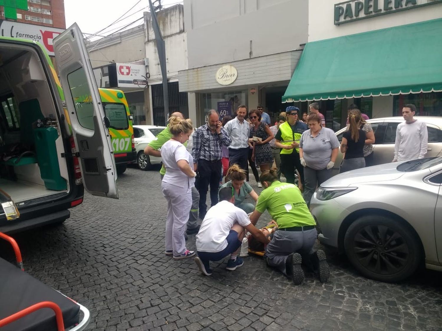 Un nene fue atropellado por un auto en Pinto y 9 de Julio