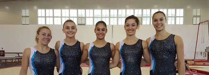 Merlina Galera (la primera de izq a der) con todo el equipo nacional. (Foto: Facebook)