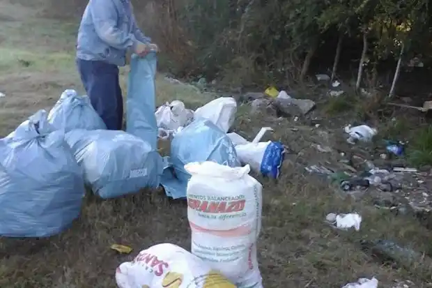 Saneamiento del microbasural ubicado en el Acceso Norte