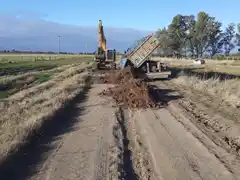 Estación Lazo: arreglos en caminos, nueva maquinaria y festejo por el Día del Niño