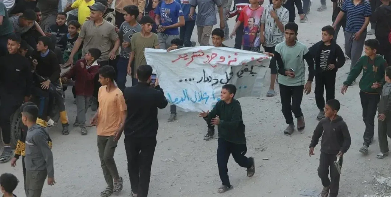 Al igual que a fines de marzo pasado, hubo protestas contra Hamás en Gaza.