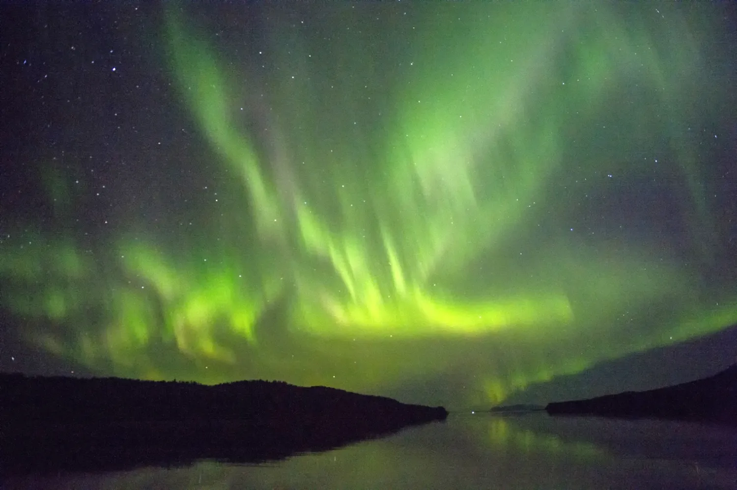 The northern lights over Frederick Sound in Alaska in 2015.