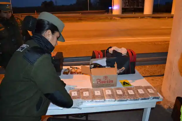 Gendarmería secuestró casi cinco kilos de marihuana en rutas 14 y 20