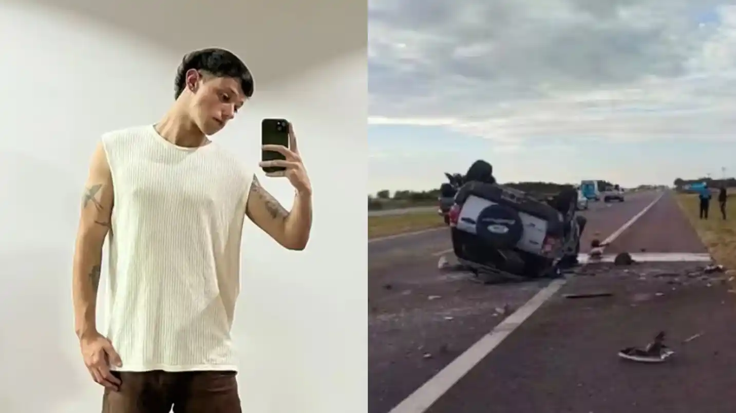 Sebastián Traverso era un futbolista amateur de la localidad de Castelli y murió este sábado en un choque frontal en la Ruta 2. (Foto: Facebook / Seba Traverso y Radio City Federación Noticias).