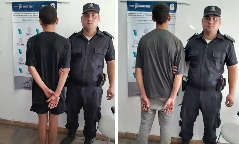 Dos jóvenes fueron detenidos mientras robaban en una casa