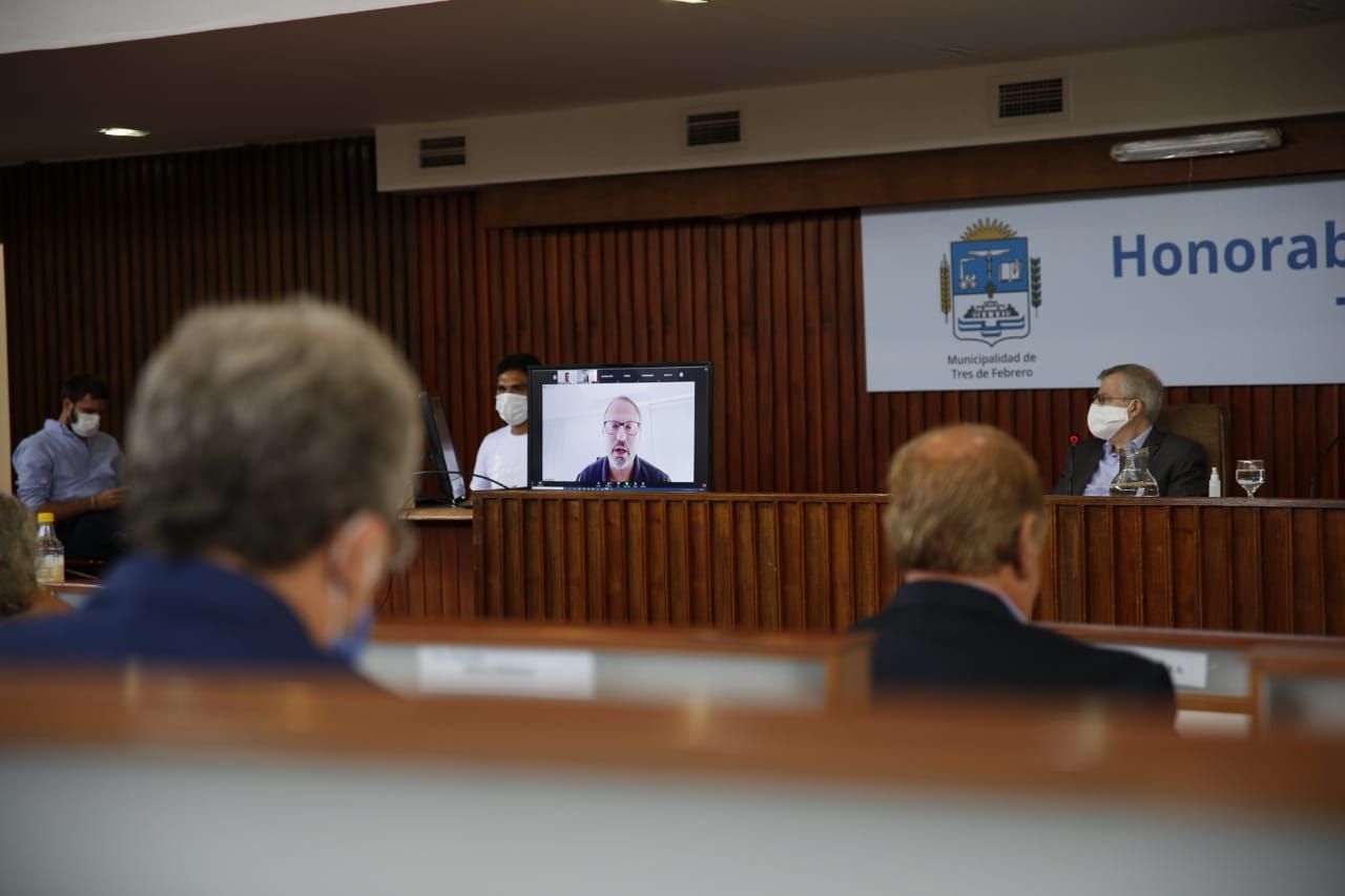 Apertura legislativa en Tres de Febrero: Valenzuela abrió el año desde su casa aislado por Covid-19