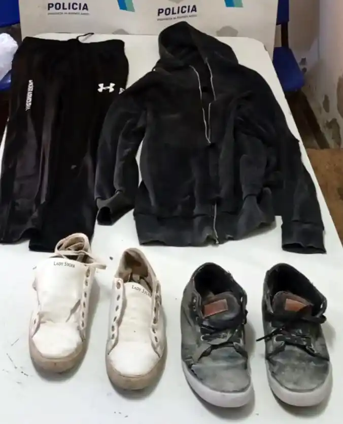 Objetos secuestrados durante el procedimiento