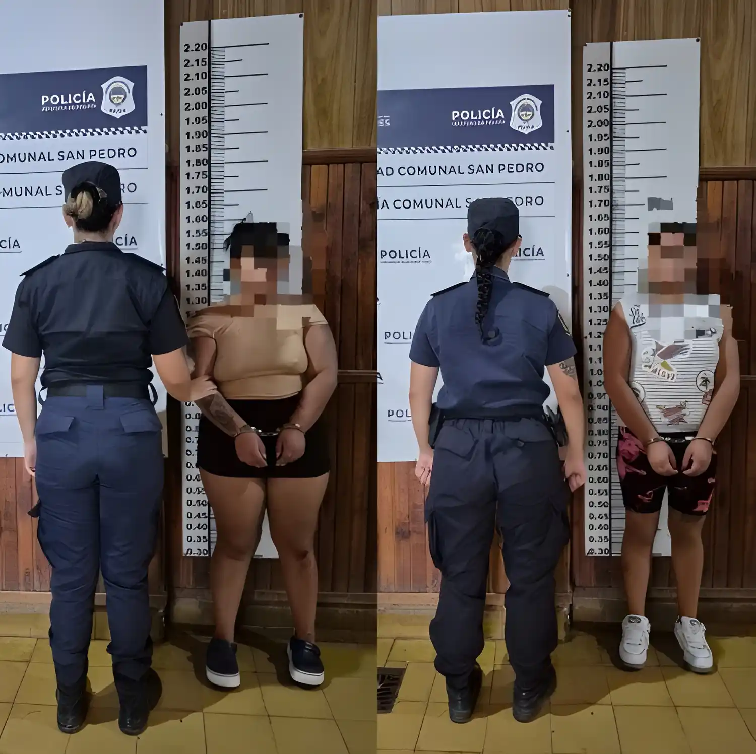 Las agresoras fueron detenidas cuando atacaron a la otra en la Comisaría.