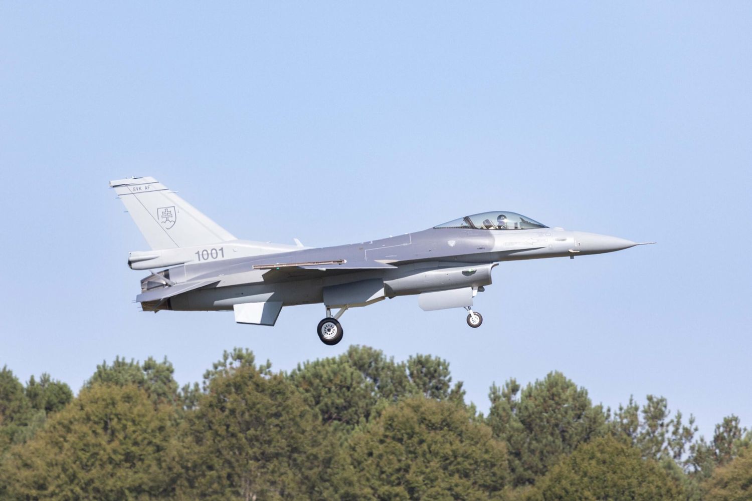 First flight of Slovakia’s F-16 Block 70