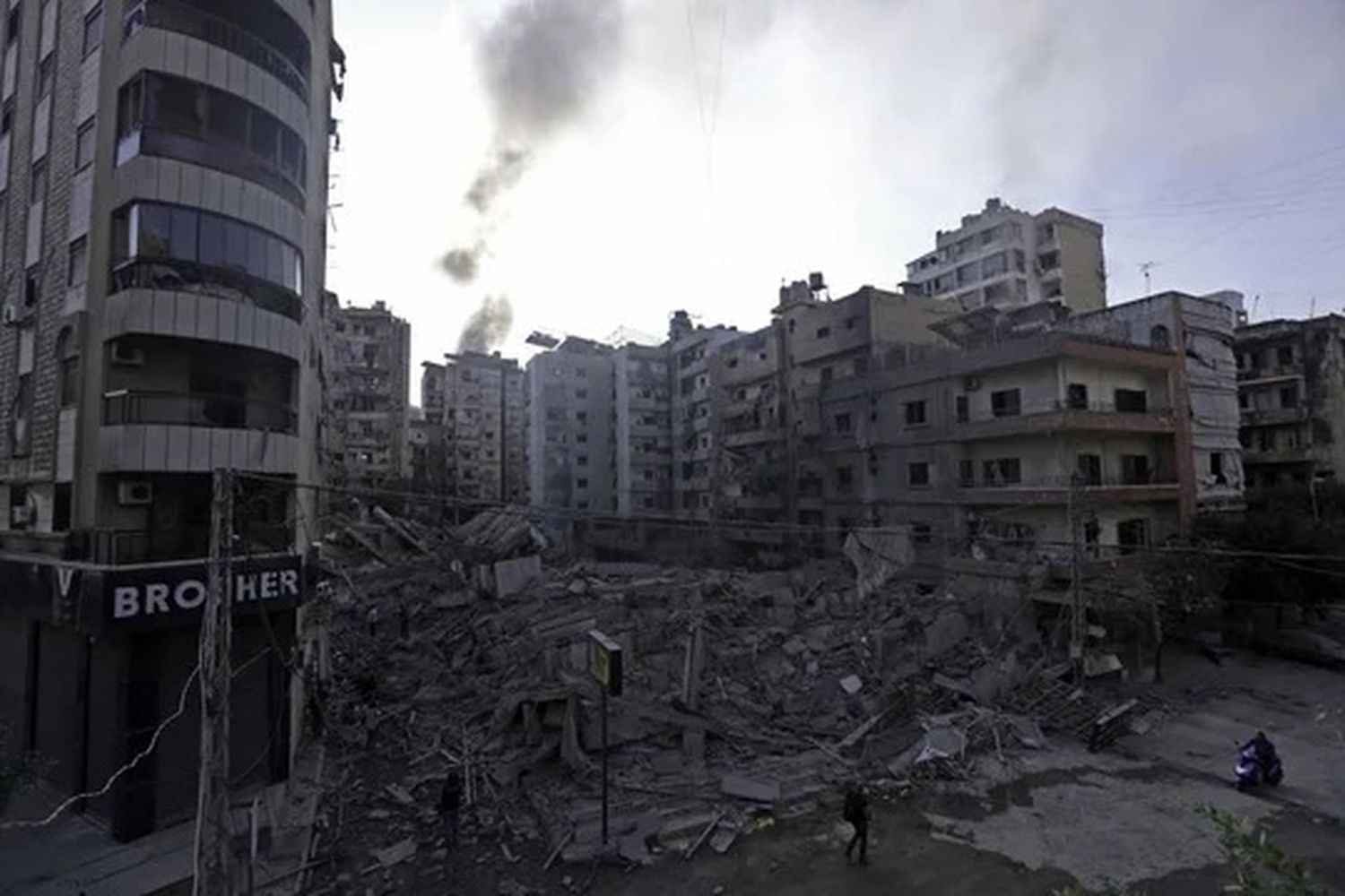 Vista del Líbano arrasado por la guerra.