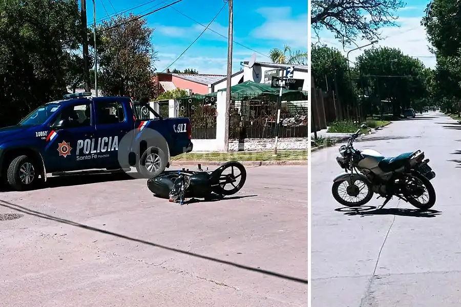 Un pequeño de 9 meses tuvo que ser hospitalizado tras sufrir un accidente en moto