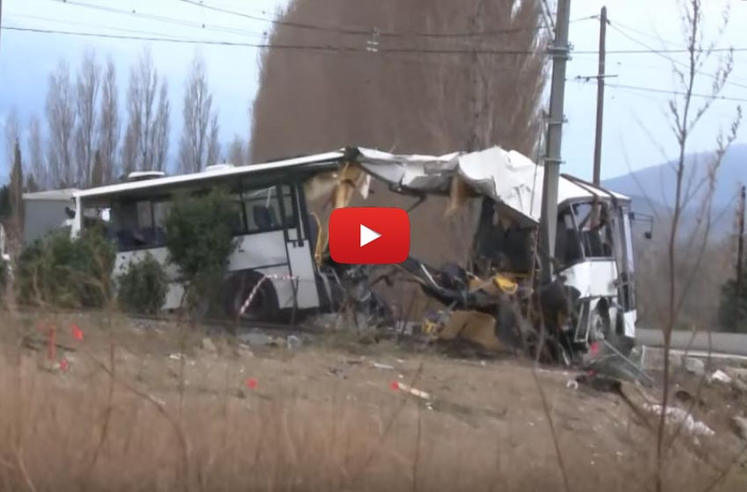 Un tren atropelló un micro escolar y hay 6 muertos