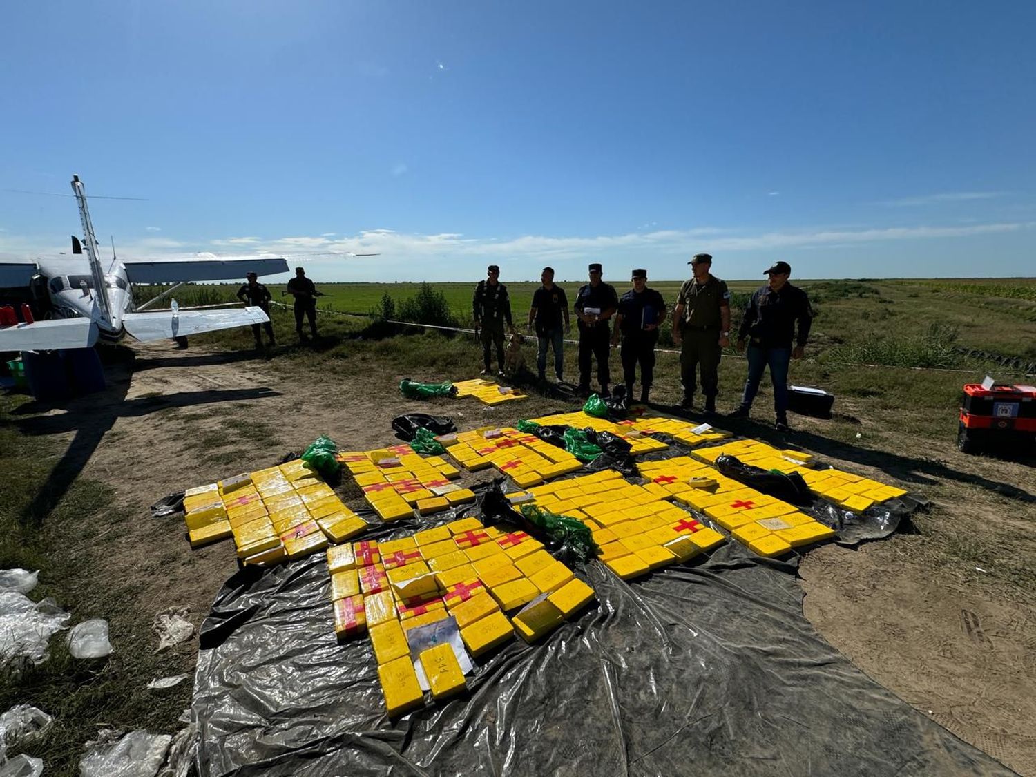 ¿Cuánto cuesta en Argentina y en Europa los más de 350 kilos de cocaína encontrados en la avioneta que aterrizó de emergencia en Ibicuy?